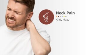 guy holding neck, having neck pain